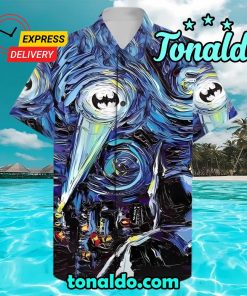 Batman Starry Night Theme Hawaiian Shirt