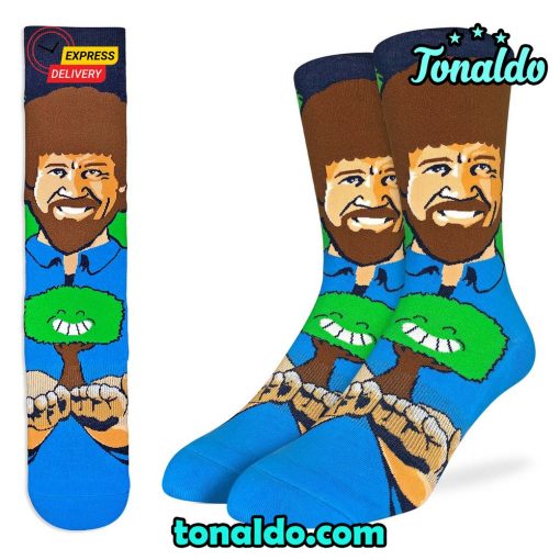 Bob Ross – Happy Little Tree Socks