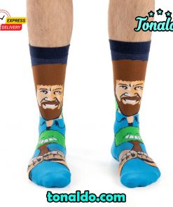 Bob Ross Happy Little Tree Socks