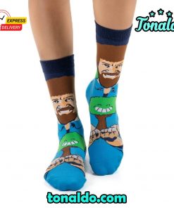 Bob Ross Happy Little Tree Socks