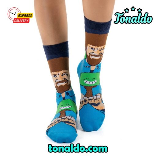 Bob Ross – Happy Little Tree Socks