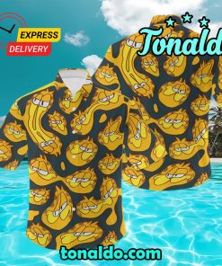 Garfield Character Vacation Hawaiian Print Shirt