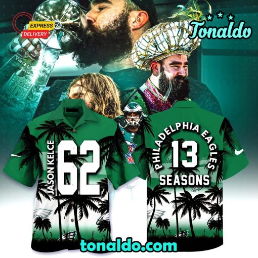 Jason Kelce Philadelphia Eagles Hawaiian Shirt