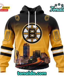 NHL Boston Bruins Special Design With Cityscape Hoodie