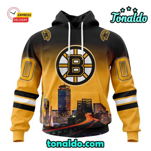 NHL Boston Bruins Special Design With Cityscape Hoodie