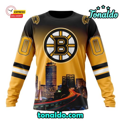 NHL Boston Bruins Special Design With Cityscape Hoodie