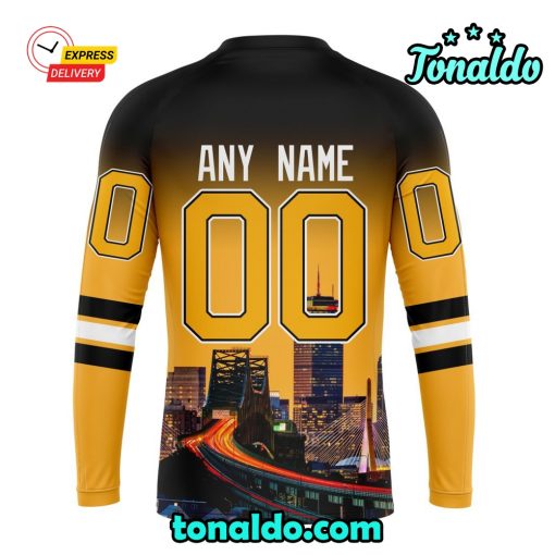 NHL Boston Bruins Special Design With Cityscape Hoodie