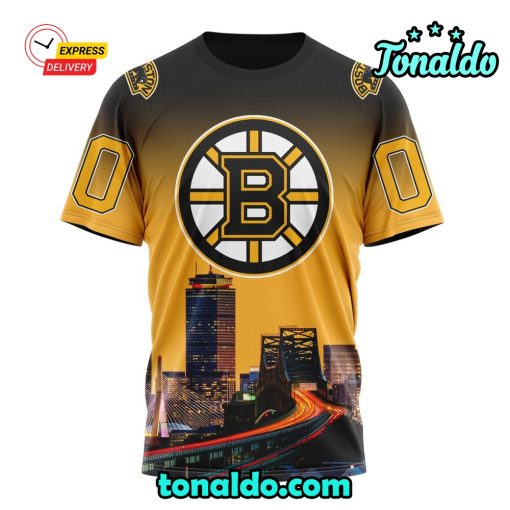 NHL Boston Bruins Special Design With Cityscape Hoodie