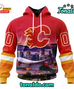 NHL Calgary Flames Special Design With City Skyline Hoodie