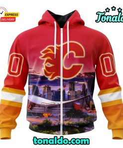 NHL Calgary Flames Special Design With City Skyline Hoodie