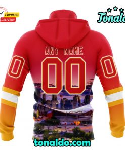 NHL Calgary Flames Special Design With City Skyline