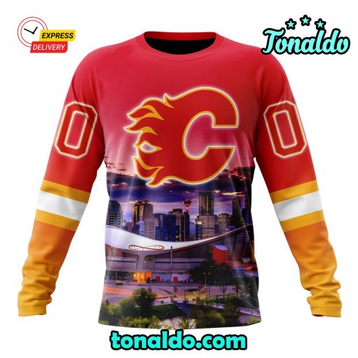 NHL Calgary Flames Special Design With City Skyline Hoodie