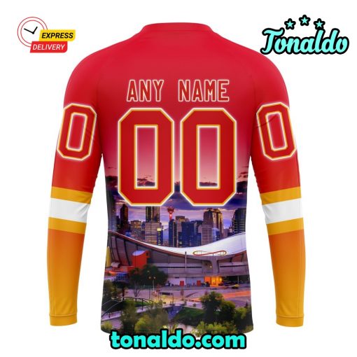 NHL Calgary Flames Special Design With City Skyline Hoodie