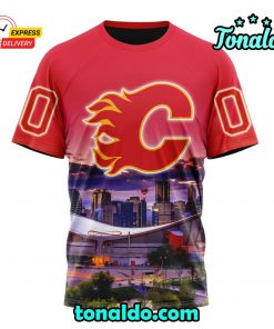 NHL Calgary Flames Special Design With City Skyline