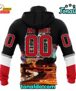 NHL Carolina Hurricanes Special Design With Downtown Skyline