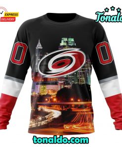 NHL Carolina Hurricanes Special Design With Downtown Skyline