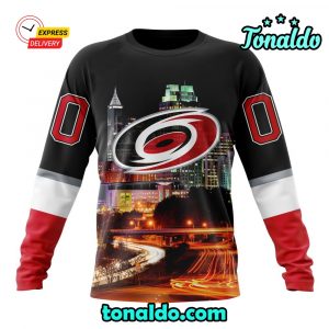 NHL Carolina Hurricanes Special Design With Downtown Skyline