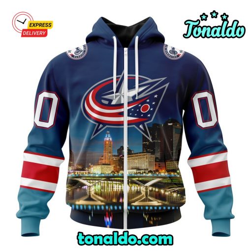 NHL Columbus Blue Jackets Special Design With City Skyline Hoodie