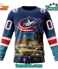 NHL Columbus Blue Jackets Special Design With City Skyline