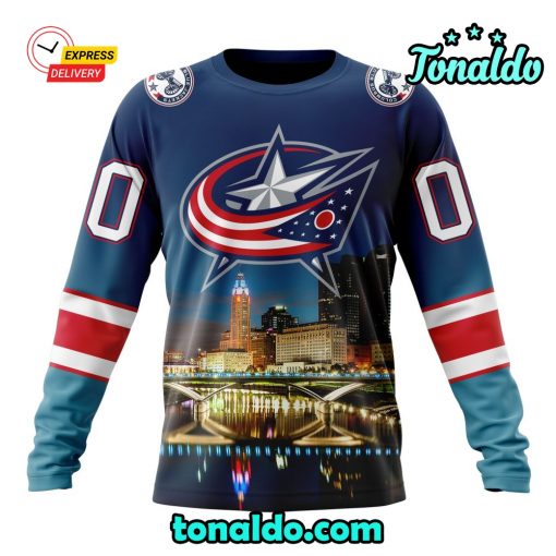 NHL Columbus Blue Jackets Special Design With City Skyline Hoodie