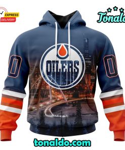 NHL Edmonton Oilers Special Design With Walterdale Bridge Hoodie