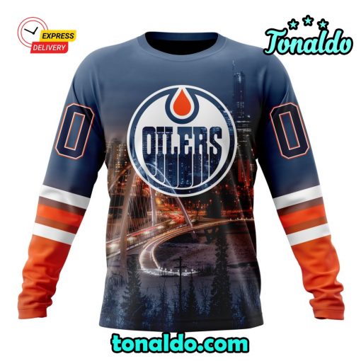 NHL Edmonton Oilers Special Design With Walterdale Bridge Hoodie