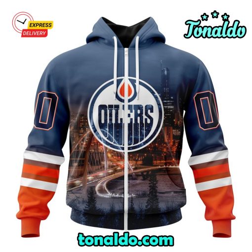 NHL Edmonton Oilers Special Design With Walterdale Bridge Hoodie