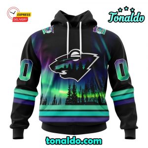 NHL Minnesota Wild Special Design With Northern Lights