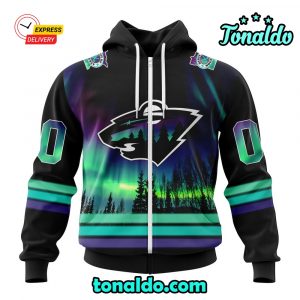 NHL Minnesota Wild Special Design With Northern Lights