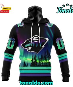 NHL Minnesota Wild Special Design With Northern Lights