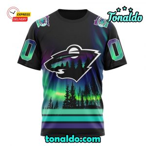 NHL Minnesota Wild Special Design With Northern Lights