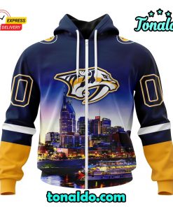 NHL Nashville Predators Special Design With City Skyline Hoodie