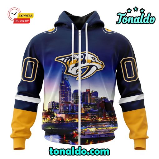 NHL Nashville Predators Special Design With City Skyline Hoodie