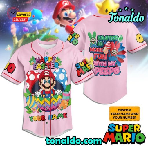 Pink Super Mario Baseball Jersey