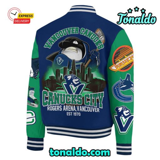 Vancouver Canucks City Baseball Jacket