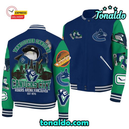 Vancouver Canucks City Baseball Jacket