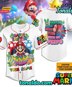 White Super Mario Baseball Jersey