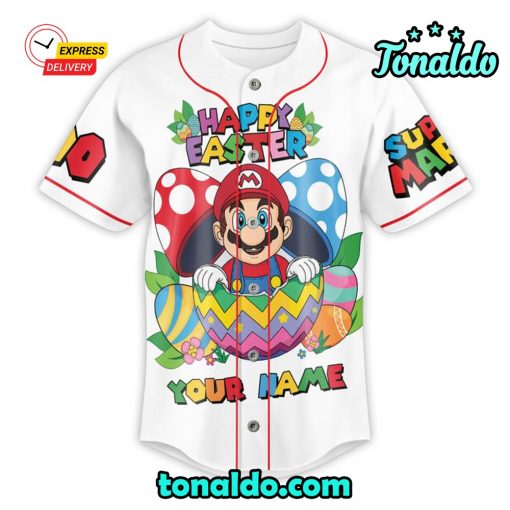 White Super Mario Baseball Jersey